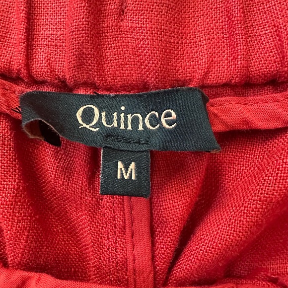 Quince Scarlet Linen Trousers - Picture 3 of 3